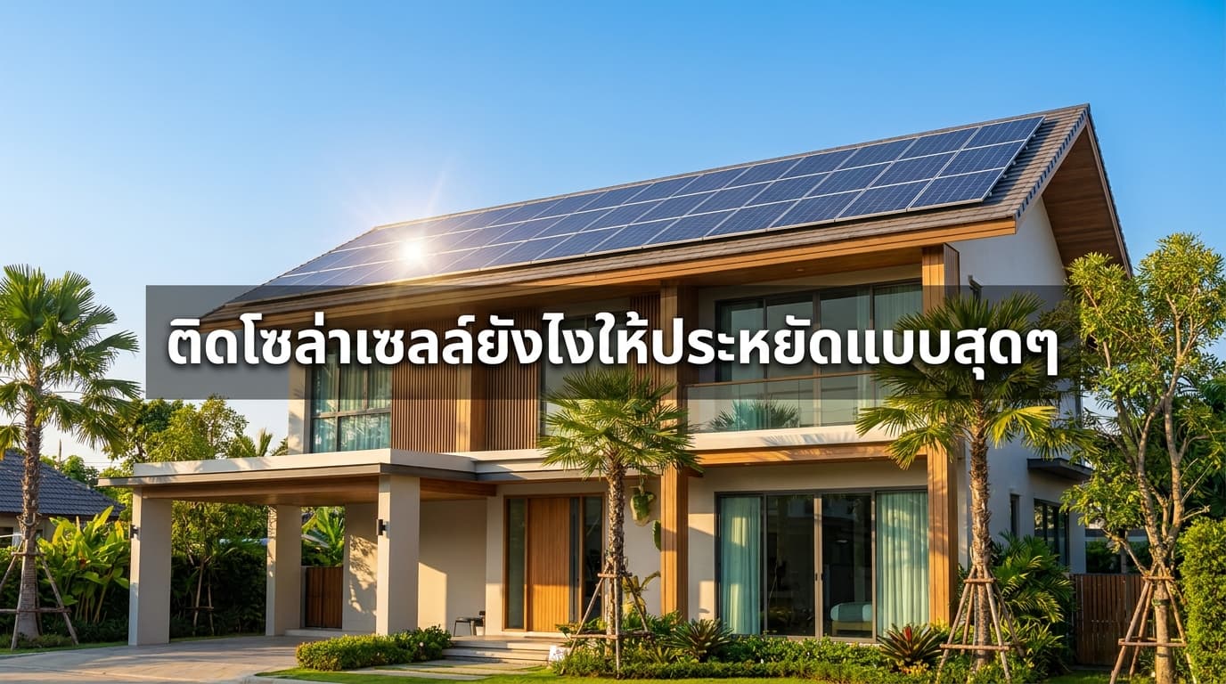 ติดโซล่าเซลล์ยังไงให้ประหยัดแบบสุดๆ เคล็ดลับลดค่าไฟเพื่อชาวฉะเชิงเทรา โดย เอนีเทค
